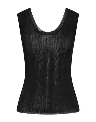 Shop Jucca Woman Tank Top Black Size M Viscose, Polyester