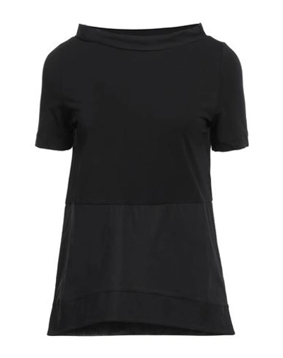 Shop Alpha Studio Woman T-shirt Black Size 2 Cotton, Elastane