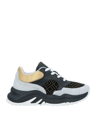 Shop Baldinini Woman Sneakers Black Size 6.5 Calfskin