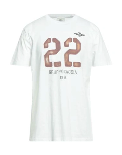 Shop Aeronautica Militare Man T-shirt White Size 3xl Organic Cotton