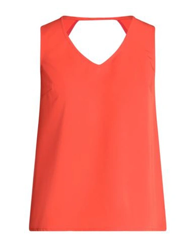 Shop Her . Woman Top Tomato Red Size 6 Polyester, Viscose, Elastane