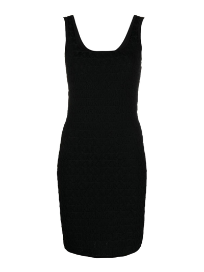 Shop Michael Kors Tonal Tank Mini Dress In Black