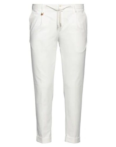 Shop Barbati Man Pants White Size 36 Cotton, Polyamide, Elastane