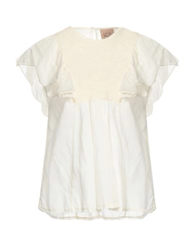 Shop Même Road Woman Top Ivory Size 4 Cotton In White