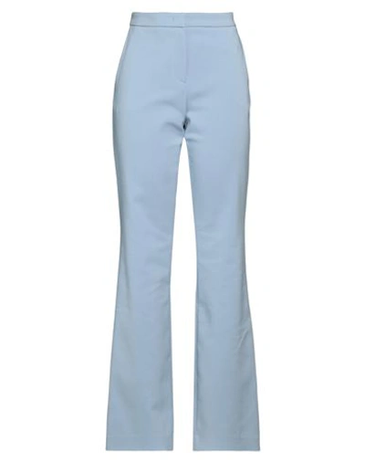 Shop Lardini Woman Pants Pastel Blue Size 10 Cotton, Polyester, Elastane