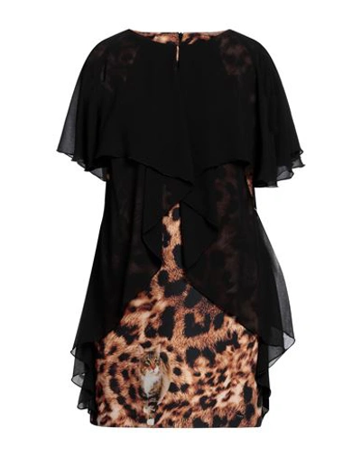 Shop Babylon Woman Mini Dress Black Size 8 Polyester, Elastane