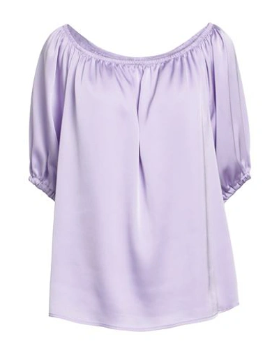 Shop Senso By Atmosfashion Woman Top Light Purple Size 12 Polyester