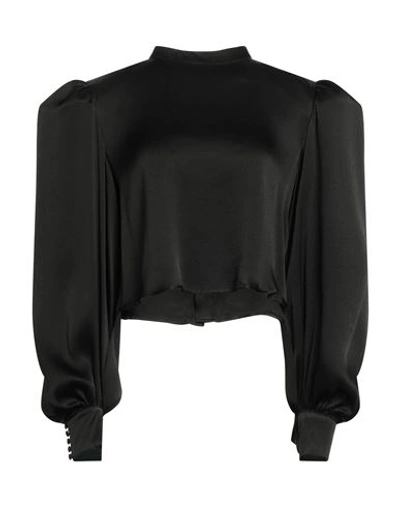 Maria Vittoria Paolillo Mvp Woman Top Black Size 8 Acetate, Silk In Black