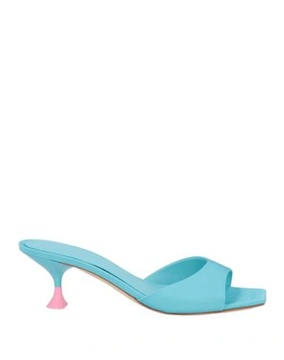 3juin Jo 55mm Two-tone Mules In Blue
