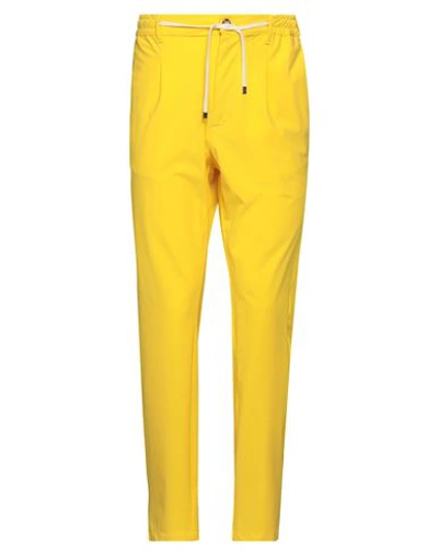 Shop Cruna Man Pants Yellow Size 36 Polyester, Elastane