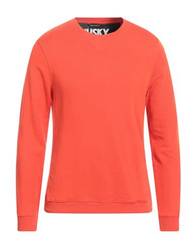Shop Husky Man Sweatshirt Orange Size 40 Cotton