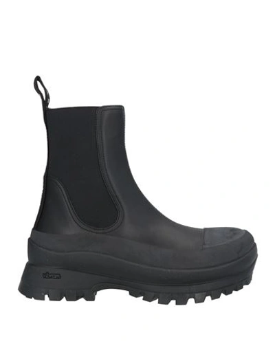 Shop Stella Mccartney Woman Ankle Boots Black Size 8 Textile Fibers