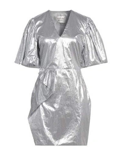 Les Coyotes De Paris Woman Mini Dress Grey Size 8 Cotton, Polyester In Grey