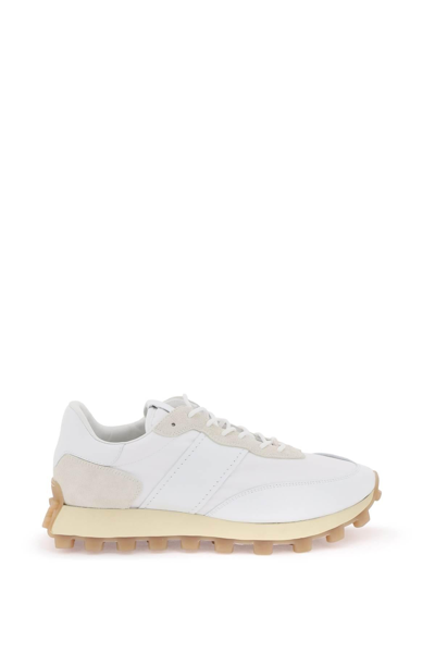 Shop Tod's Leather And Fabric 1 T Sneakers