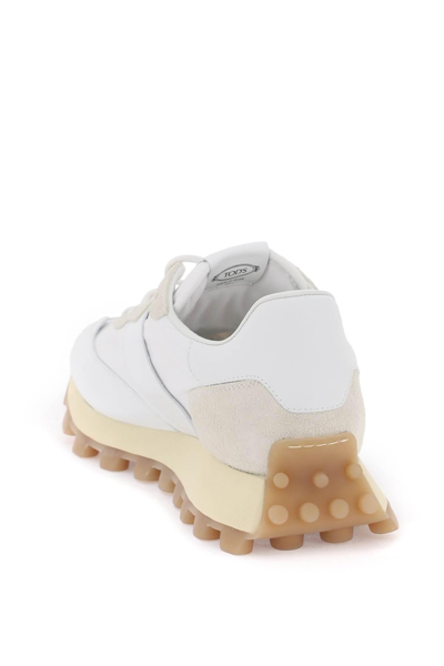 Shop Tod's Leather And Fabric 1 T Sneakers