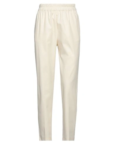 Shop Fabrication Général Paris Woman Pants Ivory Size Xs Cotton, Elastane In White