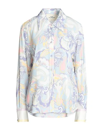 Shop Dmn Paris Woman Shirt Sky Blue Size 4 Viscose, Silk