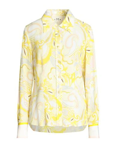 Shop Dmn Paris Woman Shirt Light Yellow Size 0 Viscose, Silk