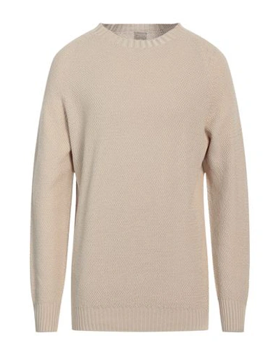 Shop H953 Man Sweater Sand Size 42 Cotton In Beige