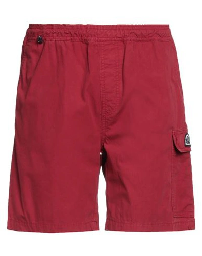 Shop Sundek Man Shorts & Bermuda Shorts Burgundy Size M Cotton In Red