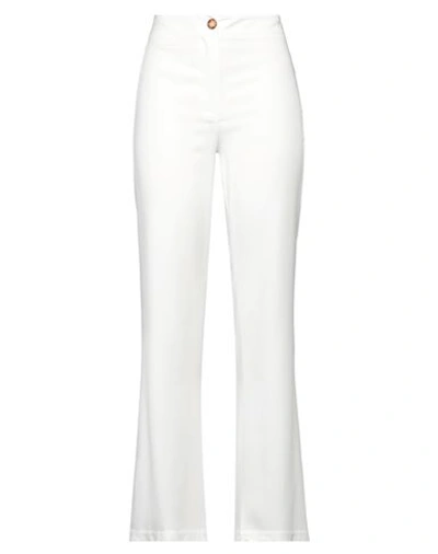Croche Crochè Woman Pants White Size S Rayon In White