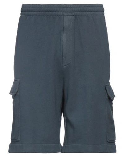 Shop Mauro Grifoni Grifoni Man Shorts & Bermuda Shorts Navy Blue Size Xl Cotton