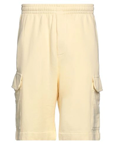 Shop Mauro Grifoni Grifoni Man Shorts & Bermuda Shorts Light Yellow Size L Cotton