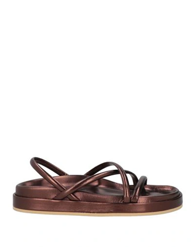 P.a.r.o.s.h P. A.r. O.s. H. Woman Sandals Brown Size 10 Soft Leather In Brown