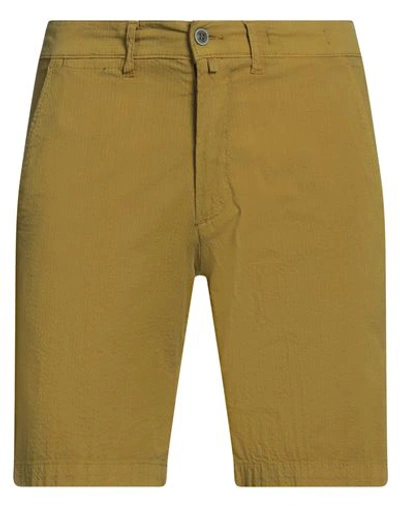 Shop Asquani® Asquani Man Shorts & Bermuda Shorts Mustard Size 42 Cotton, Elastane In Yellow