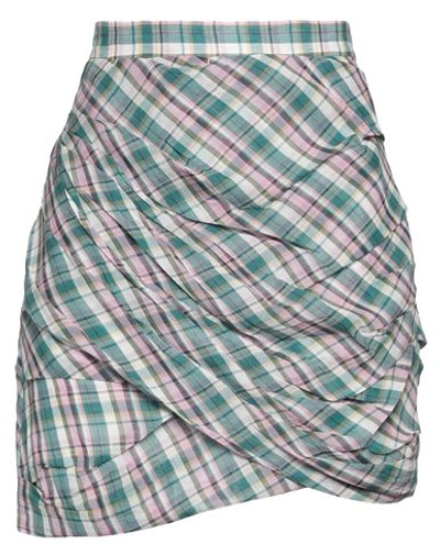 Shop Marant Etoile Marant Étoile Woman Mini Skirt Dark Green Size 8 Cotton