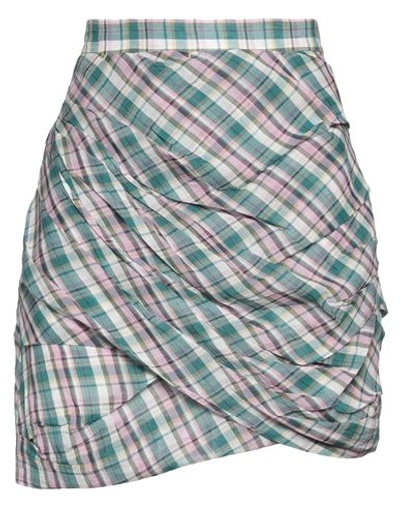 Isabel Marant Étoile Marant Étoile Woman Mini Skirt Dark Green Size 2 Cotton In Green