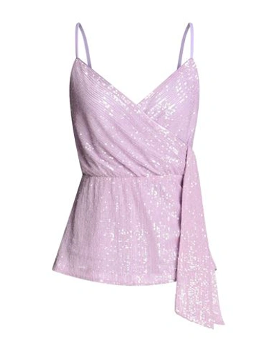 Liu •jo Woman Top Purple Size L Polyester, Elastane In Purple