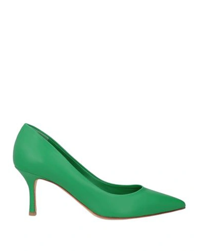 Shop The Seller Woman Pumps Green Size 7.5 Soft Leather