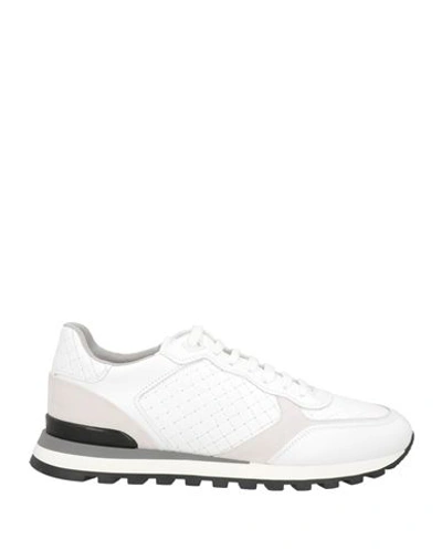 Shop Baldinini Man Sneakers White Size 7 Calfskin