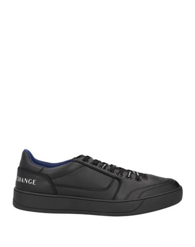 Shop Armani Exchange Man Sneakers Black Size 6 Bovine Leather, Polyester