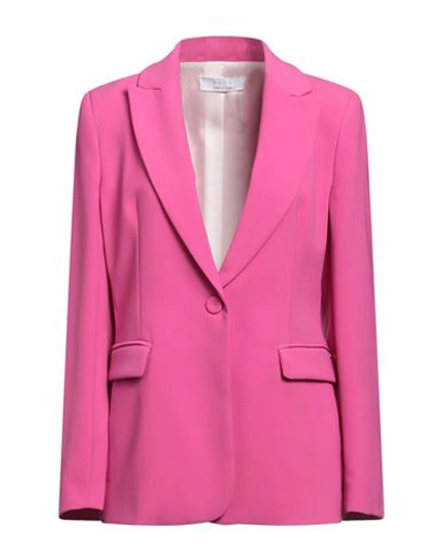 Shop Kaos Woman Blazer Mauve Size 6 Polyester, Elastane In Purple