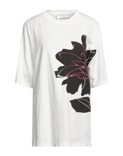 Shop Amaranto Woman T-shirt White Size Xxl Cotton
