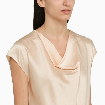 Shop Vince Champagne Coloured Silk Blouse