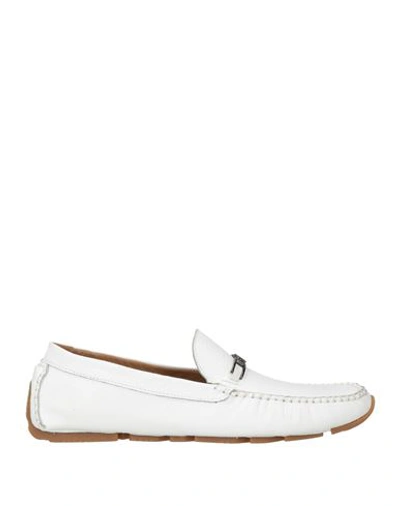 Shop Baldinini Man Loafers White Size 9 Leather