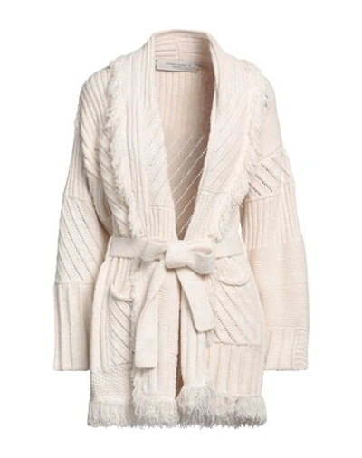 Shop Golden Goose Woman Cardigan Beige Size M Cotton, Polyamide