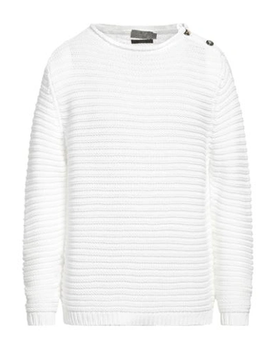 Shop Canali Man Sweater White Size 44 Cotton