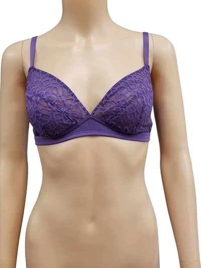 Shop La Perla Lace Underwire Bra In Purple