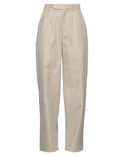 Can Pep Rey Woman Pants Beige Size S Cotton, Lyocell In Beige