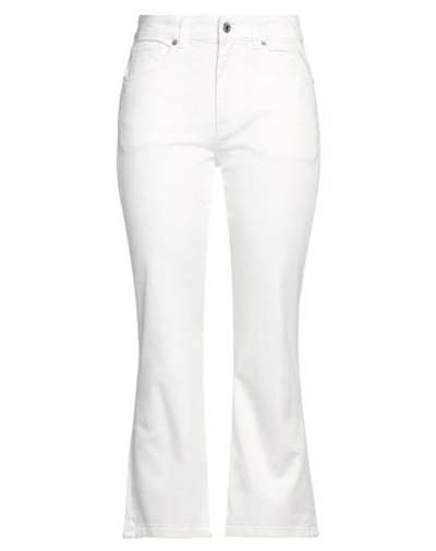 Shop Mauro Grifoni Grifoni Woman Jeans White Size 27 Cotton, Elastane