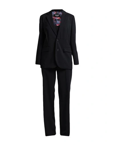 Shop Dsquared2 Woman Suit Black Size 4 Polyester, Virgin Wool, Elastane