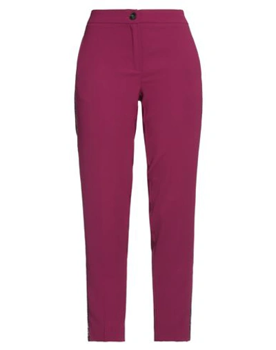 Shop Emme By Marella Woman Pants Mauve Size 4 Polyester In Purple