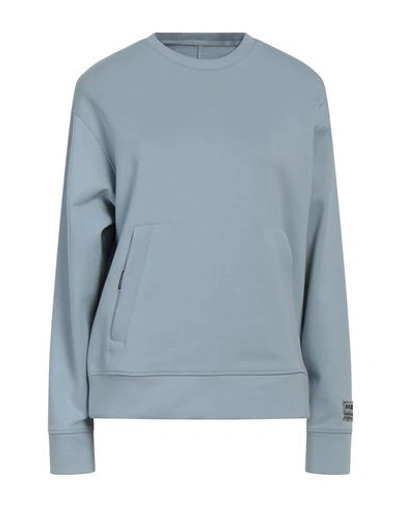 Shop Under Armour Woman Sweatshirt Sky Blue Size S Polyester, Cotton, Elastane