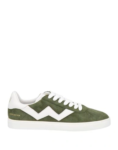 Shop Stuart Weitzman Woman Sneakers Military Green Size 4.5 Leather