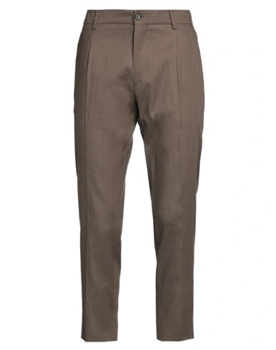 Shop Be Able Man Pants Khaki Size 34 Linen, Cotton, Elastane In Beige