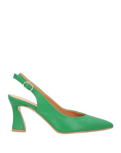 Shop Alissia Woman Pumps Green Size 8 Soft Leather